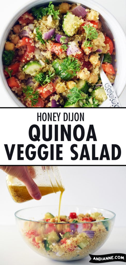 Honey Dijon Quinoa Salad - Fast and Healthy Recipe.