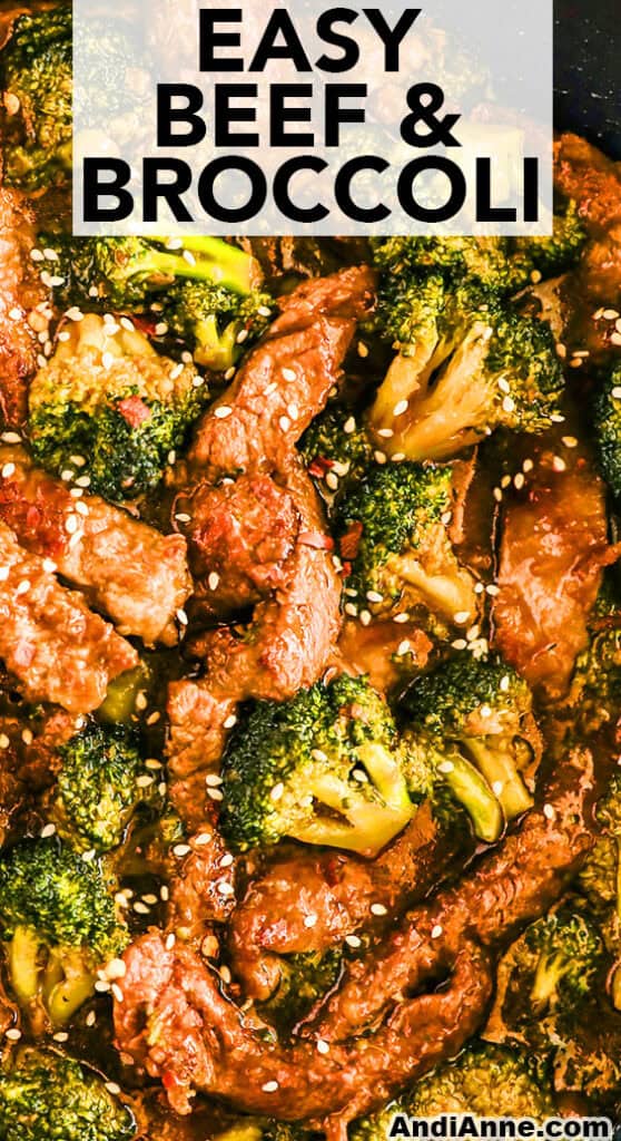 close up of beef and broccoli stir fry recipe