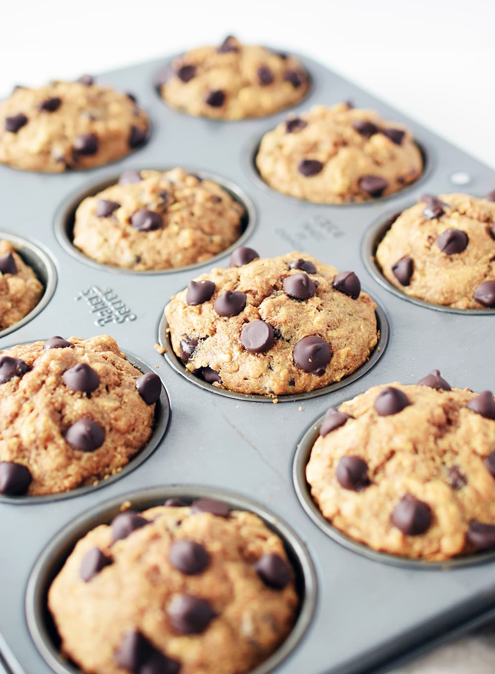 Spelt Muffins Banana Chocolate Chip - Healthy and Delicious!