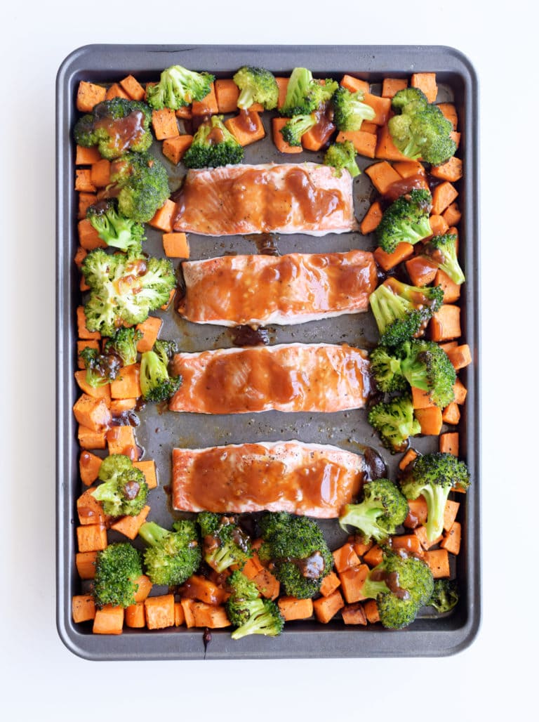 Sheet Pan Teriyaki Salmon with Roasted Vegetables