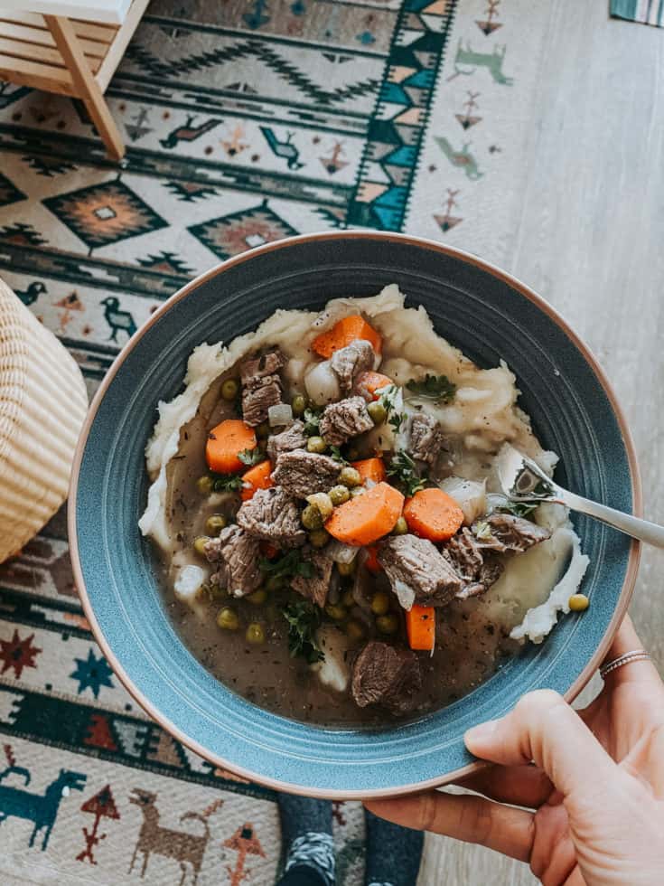 Slow Cooker Beef Stew With Mashed Potatoes Andi Anne