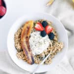 oatmeal with fried banana