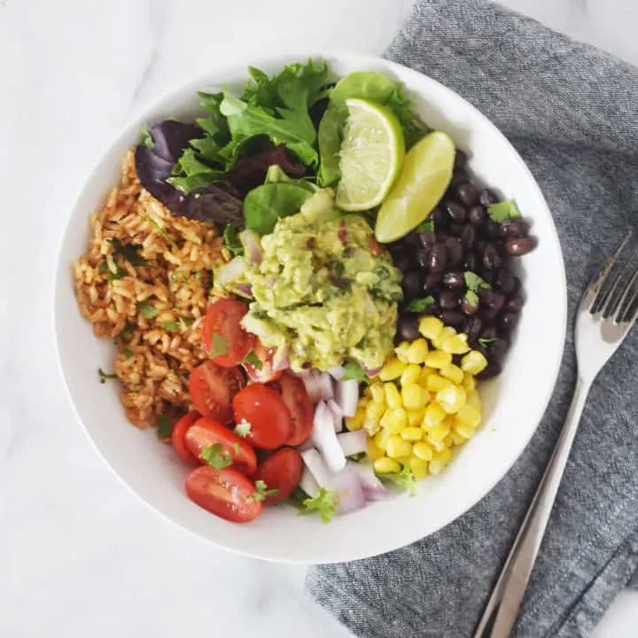 Veggie Burrito Bowl with Paprika Rice