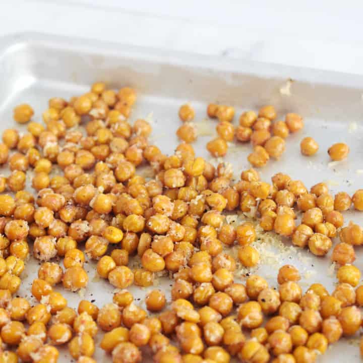 Roasted Parmesan Chickpeas For Snacks and Toppings - AndiAnne