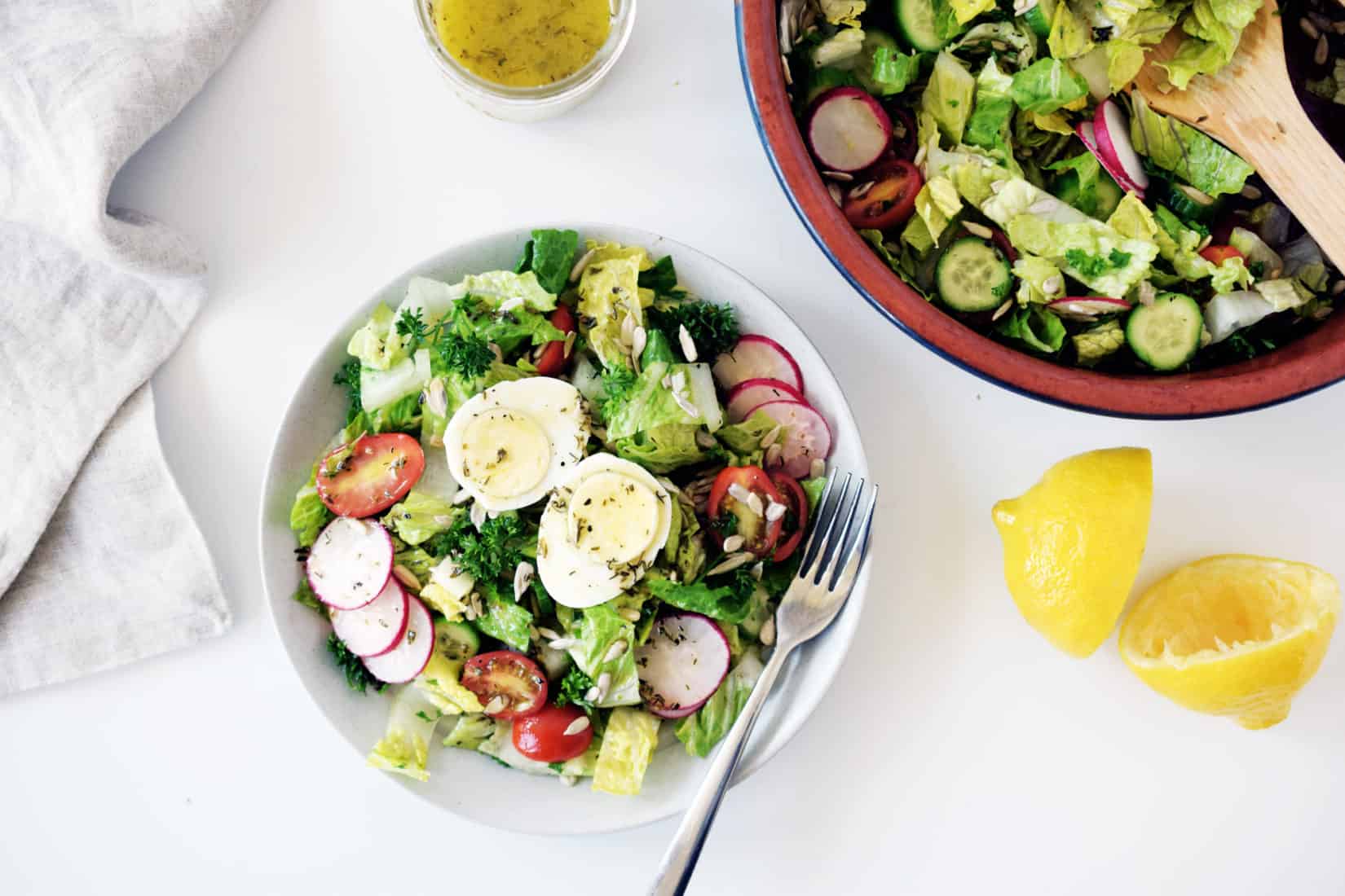 Garden Salad with Herb Dressing - The Perfect Side Dish For Dinner.