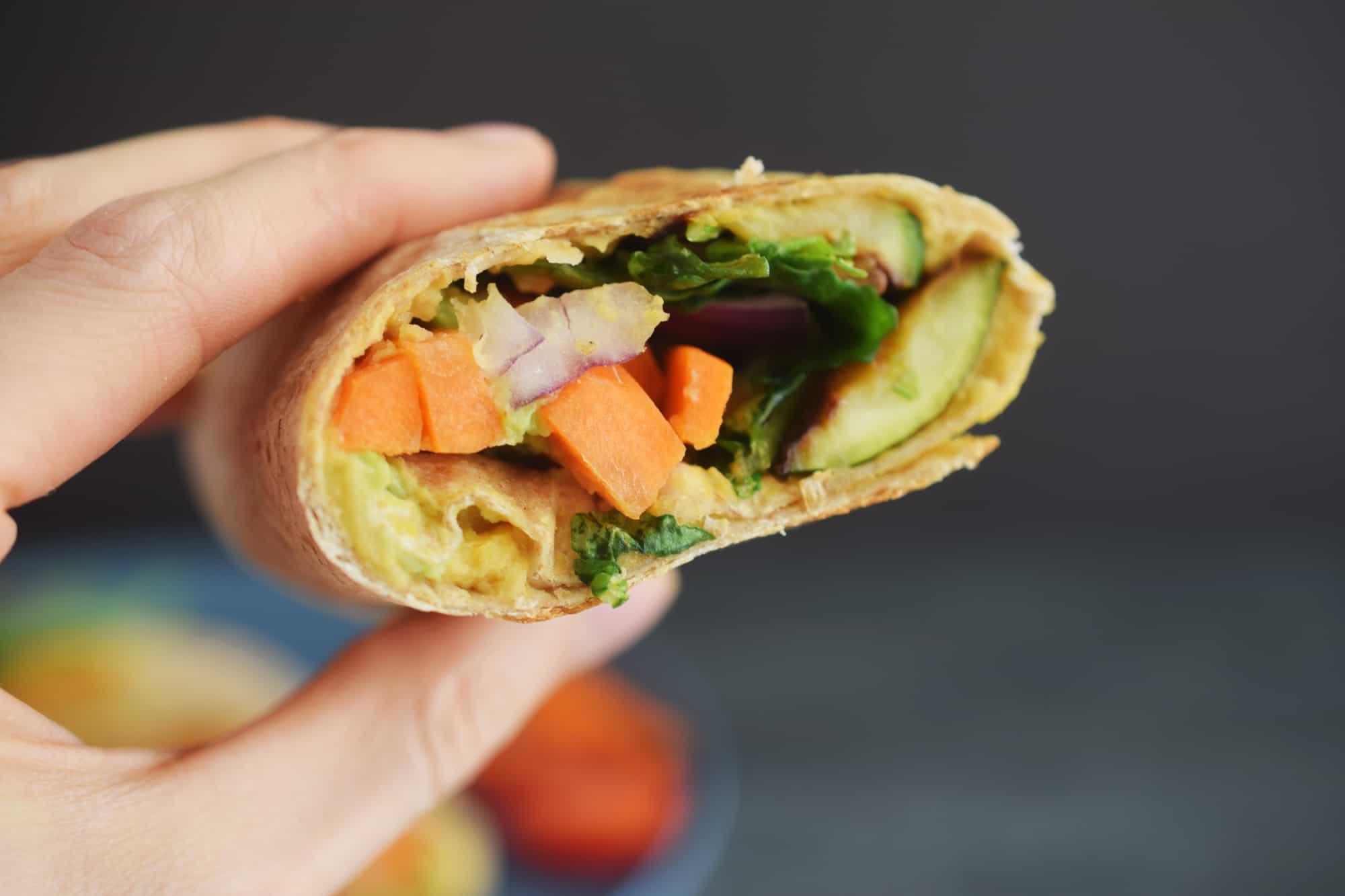 Grilled Zucchini Hummus Wrap Andi Anne