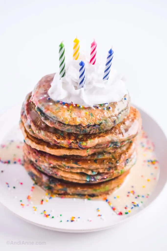 Birthday Sprinkle Pancakes From Scratch | My Daughter LOVED These!