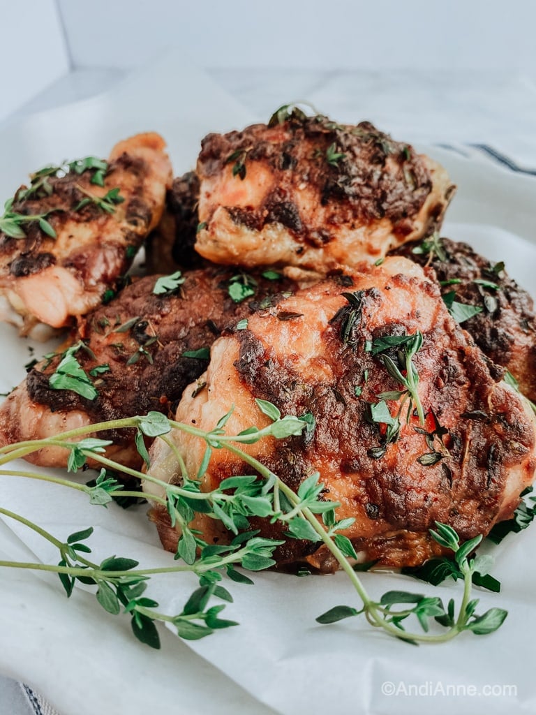 Dijon Thyme Baked Chicken recipe close up