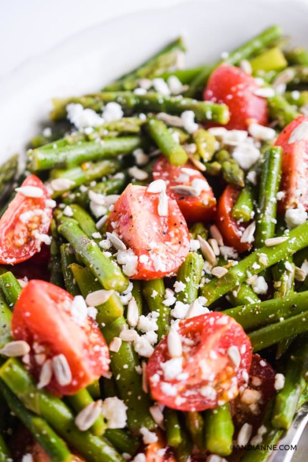 Asparagus Tomato Feta Salad Light and Fresh Side Dish For Any Meal