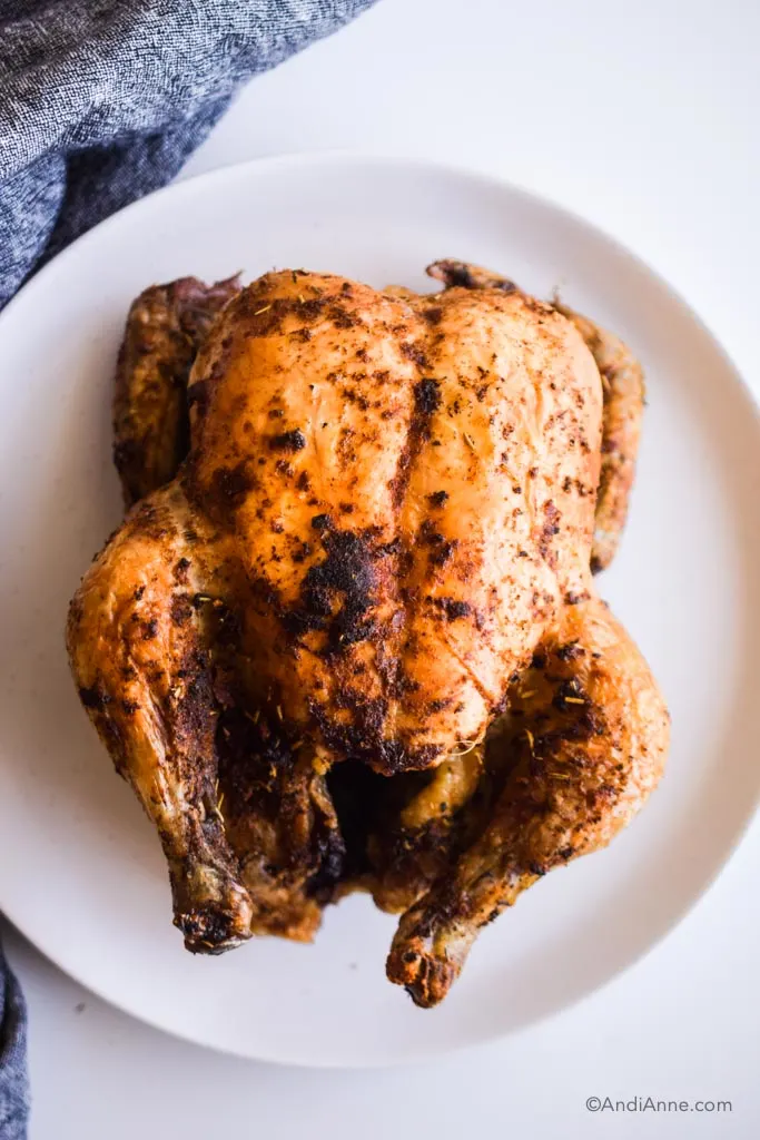 Air Fryer Whole Chicken From Frozen (Juicy with the Crispiest Skin)