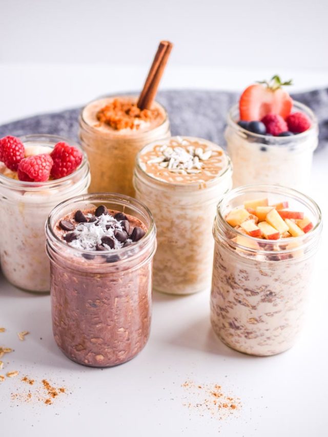 OVERNIGHT OATS  easy, healthy breakfast & 6 flavor ideas! 