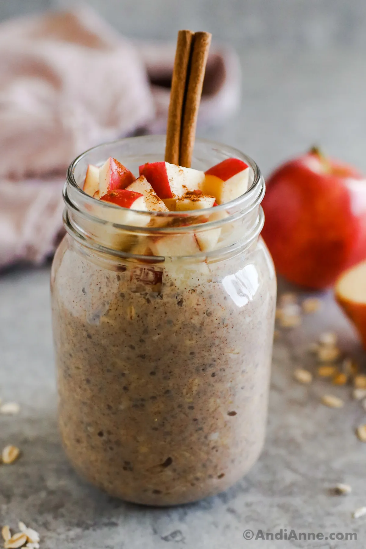 Apple Cinnamon Overnight Oats - Jar Of Lemons