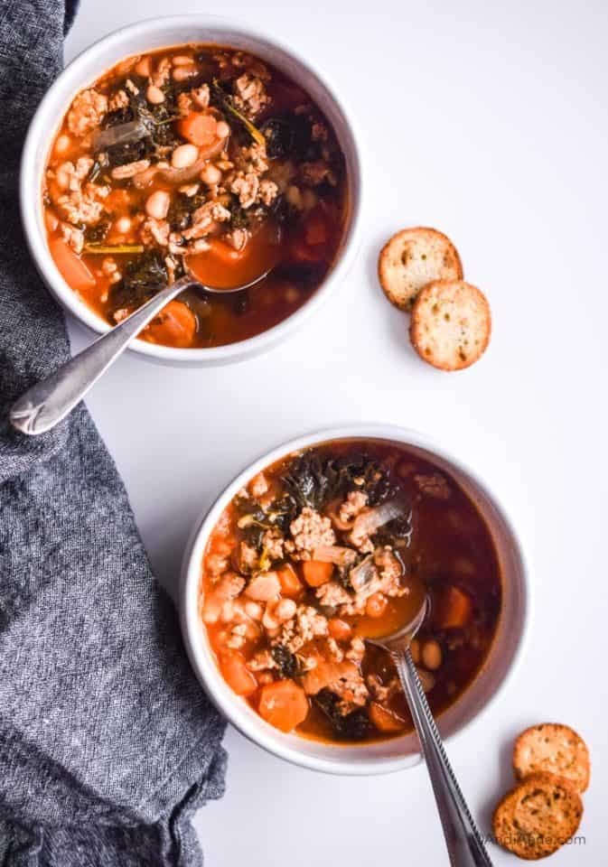 Ground Turkey Soup (Instant Pot + Stovetop Instructions)