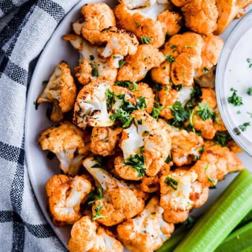 Air Fryer Buffalo Cauliflower Bites Healthy, Spicy and Totally Delicious!