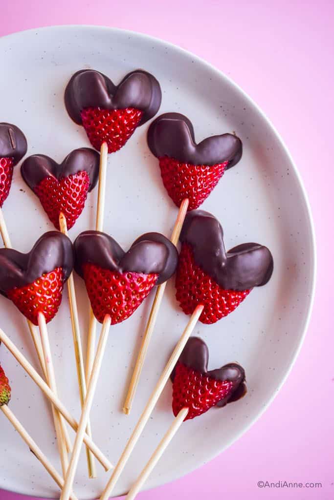 heart shaped chocolate covered strawberry