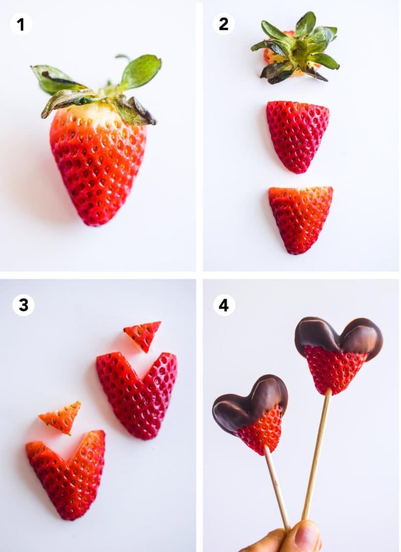 Chocolate Dipped Heart Strawberries Easy and Healthier Treat Idea