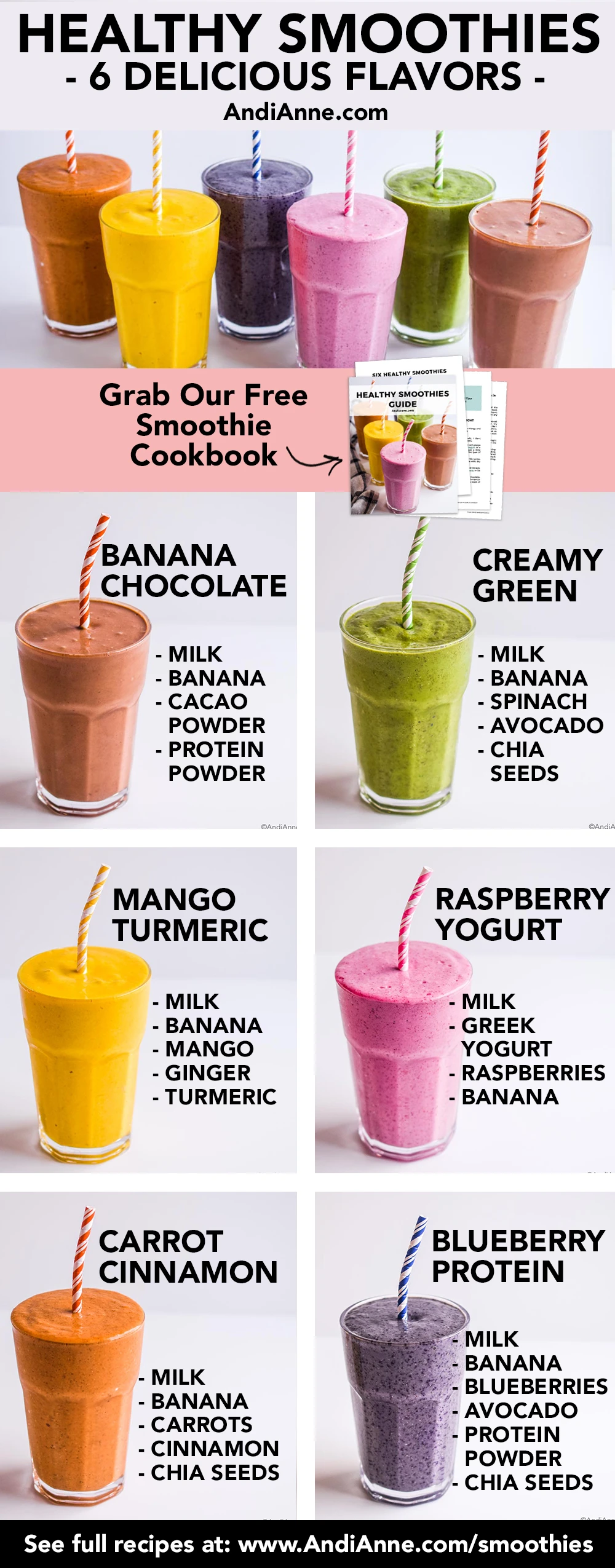 Six Healthy Superfood Smoothies Andi Anne