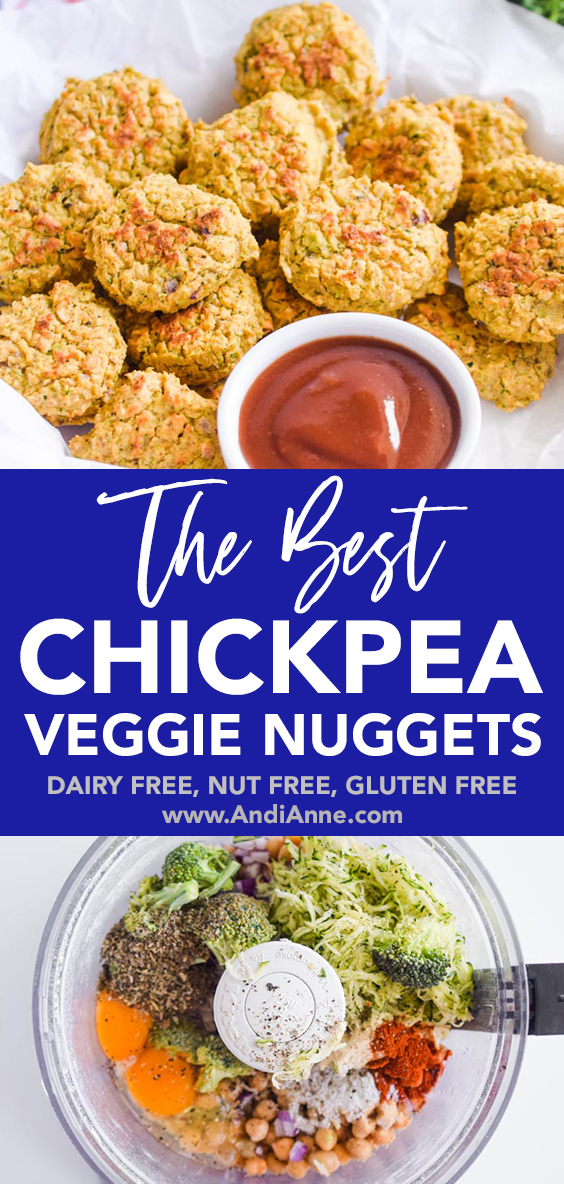 Baked Chickpea Nuggets (With Hidden Veggies) - By AndiAnne