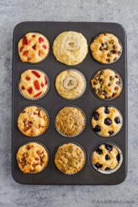 Easy Pancake Muffins with Six Flavors