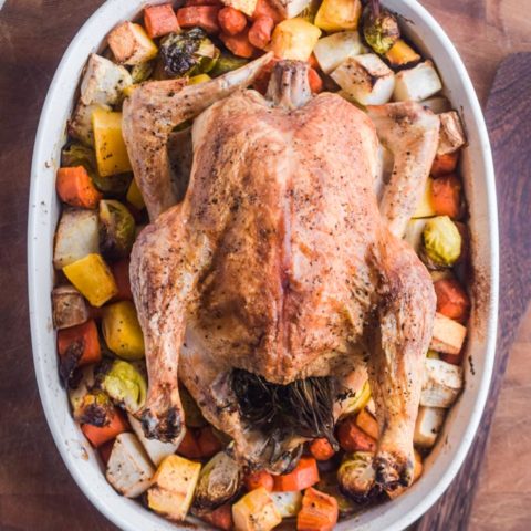 Roasted Chicken With Root Vegetables - Andi Anne