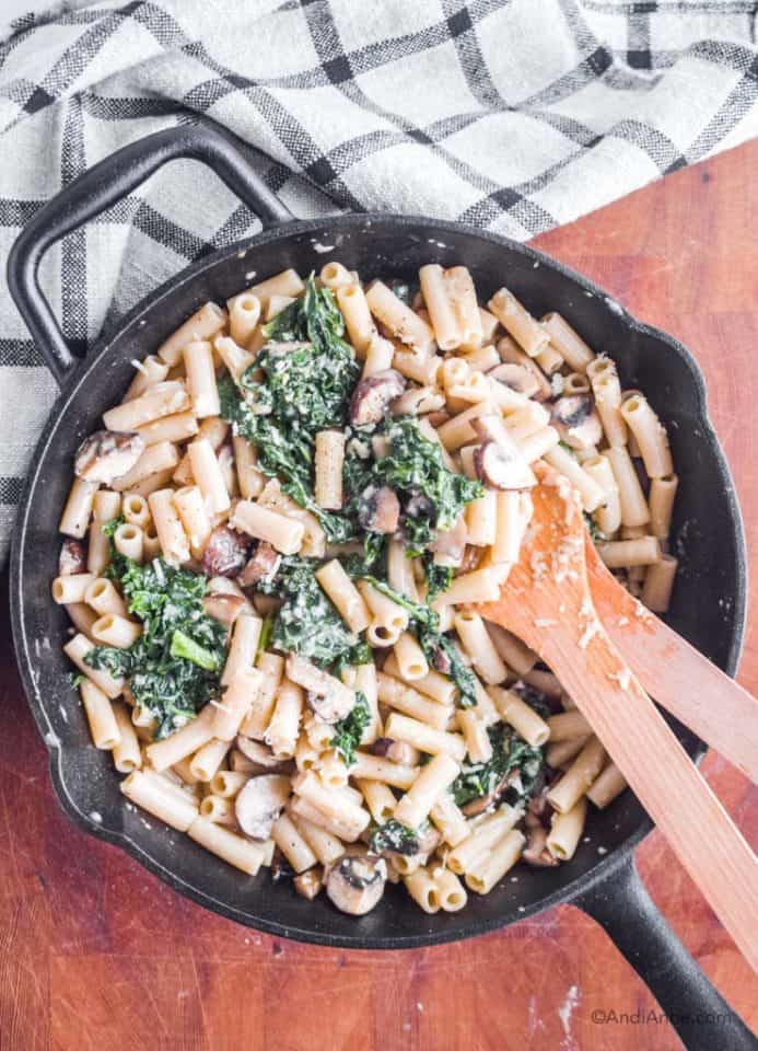 Mushroom Kale Pasta - Easy 30 Minute Dinner Recipe