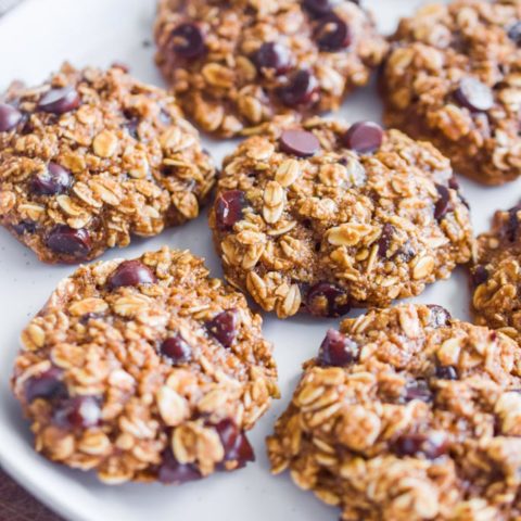 Healthier Oatmeal Chocolate Chip Cookies - Andi Anne