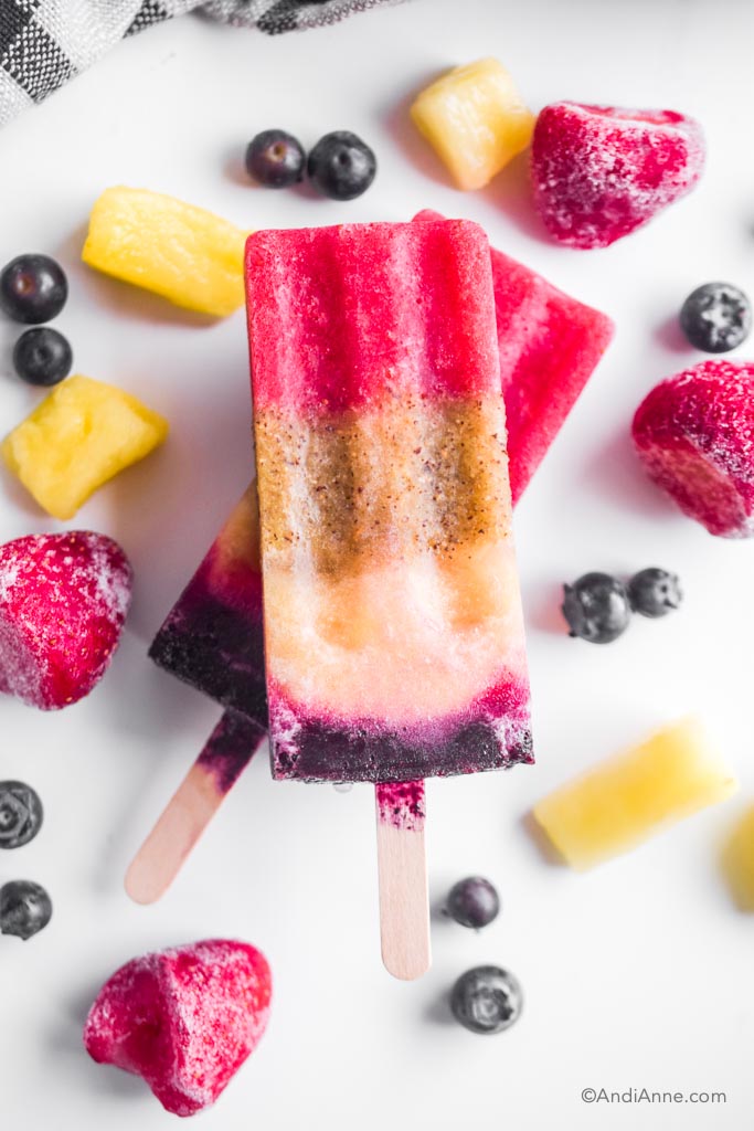 Rainbow Real Fruit Popsicles