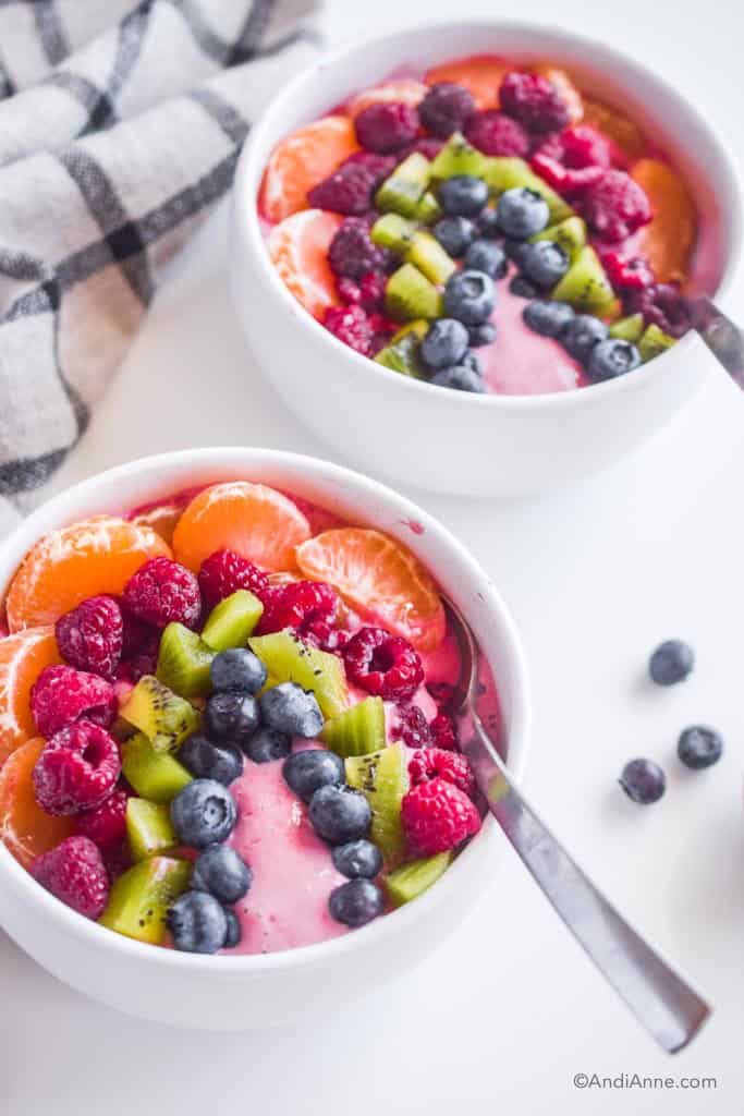 Rainbow Fruit Smoothie Bowl - Gorgeous, Fun and Colorful Recipe