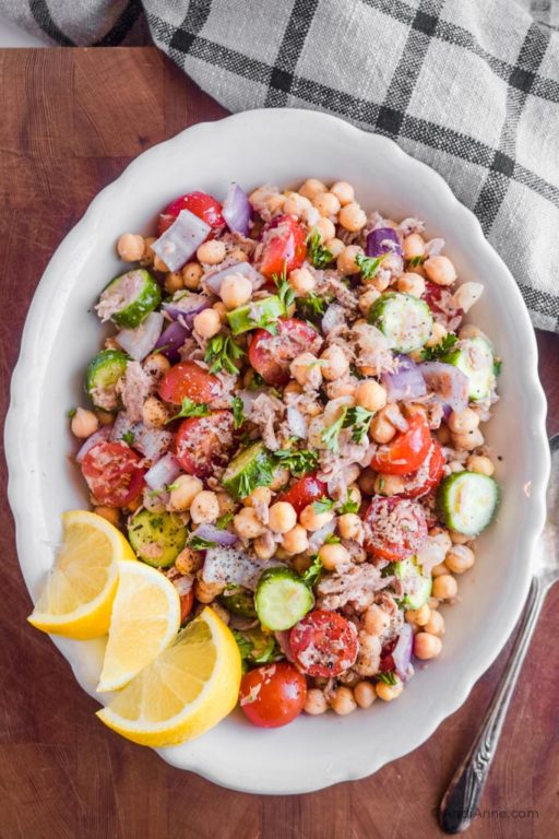 Chickpea Lemon Tuna Salad - Whip This Up For Lunch Fast