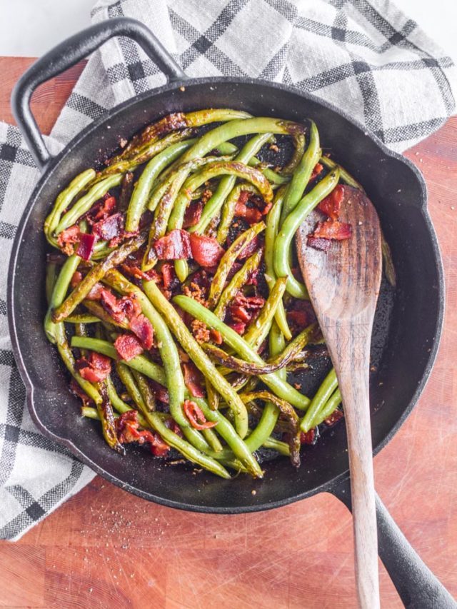 Green Beans with Garlic and Bacon