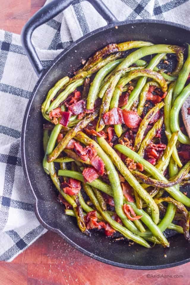 Garlic Green Beans with Bacon Easy Keto + Paleo Side Dish Recipe