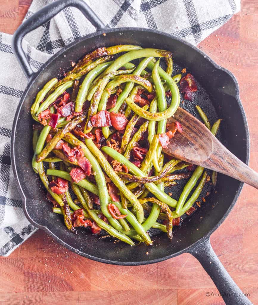 Garlic Green Beans with Bacon Easy Keto + Paleo Side Dish Recipe