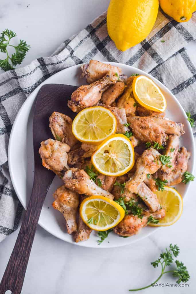 Lemon Garlic Chicken Wings - Andi Anne