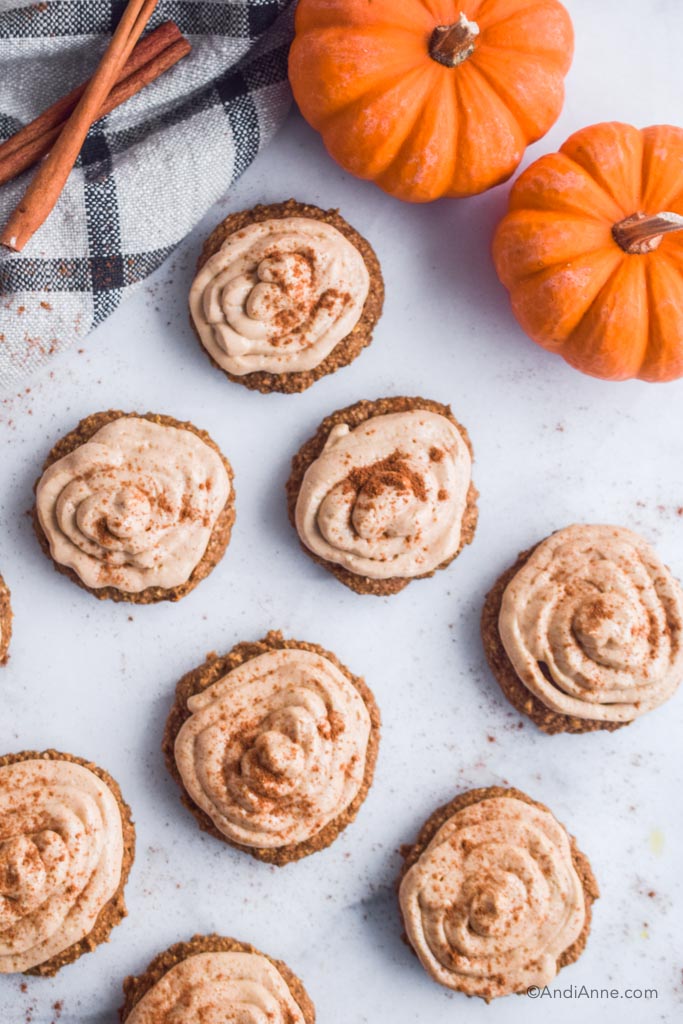 Pumpkin Oatmeal Cookies with Cream Cheese Icing (Gluten-Free)