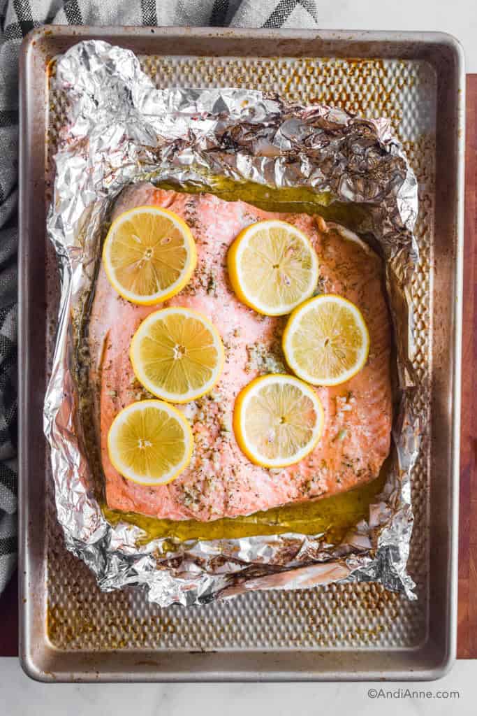 Lemon Garlic Baked Steelhead Trout In Foil - Light, Flaky and Buttery