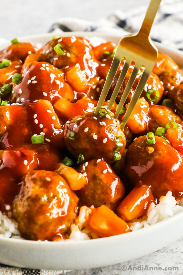 Sweet and Sour Meatballs - Andi Anne