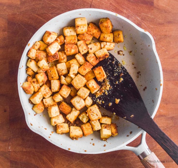 Crispy Tofu Burrito Bowl With Lime Dressing - Andi Anne