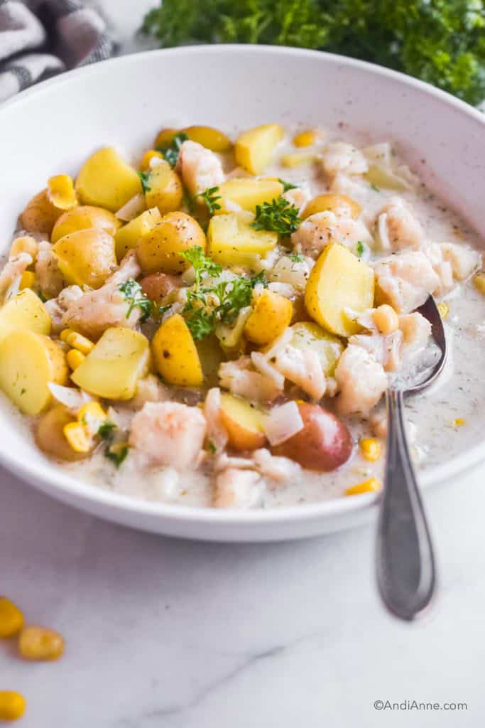 Easy Cod Potato Chowder Recipe (budget-friendly)