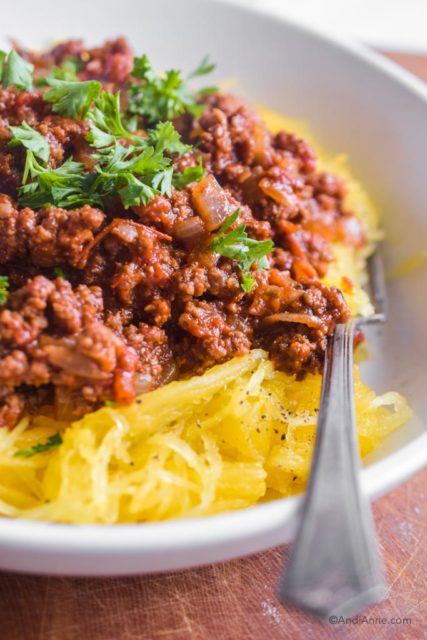 Easy Spaghetti Squash Bolognese