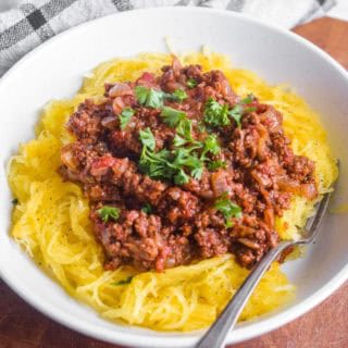 Easy Spaghetti Squash Bolognese