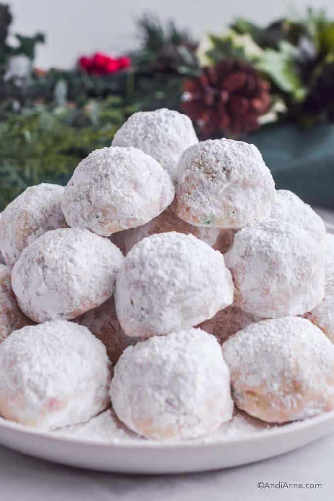 Snowball Cookies With Hidden M&Ms (Buttery and Light Without Nuts)