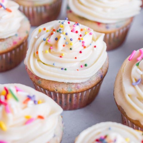 Confetti Sprinkle Cupcakes - Andi Anne