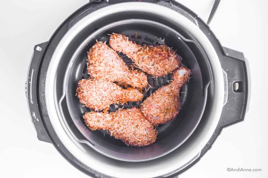Air Fryer Parmesan Chicken Drumsticks Crispy Outside, Tender Inside