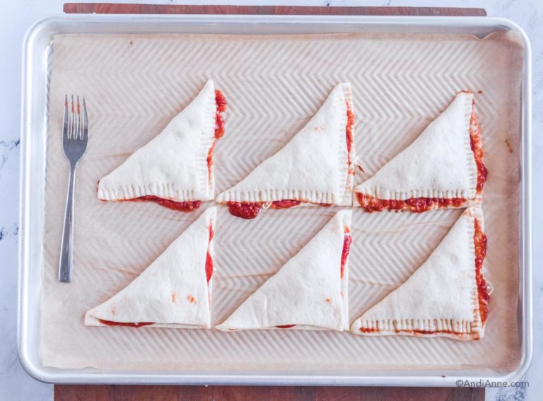 pizza pocket triangles - uncooked