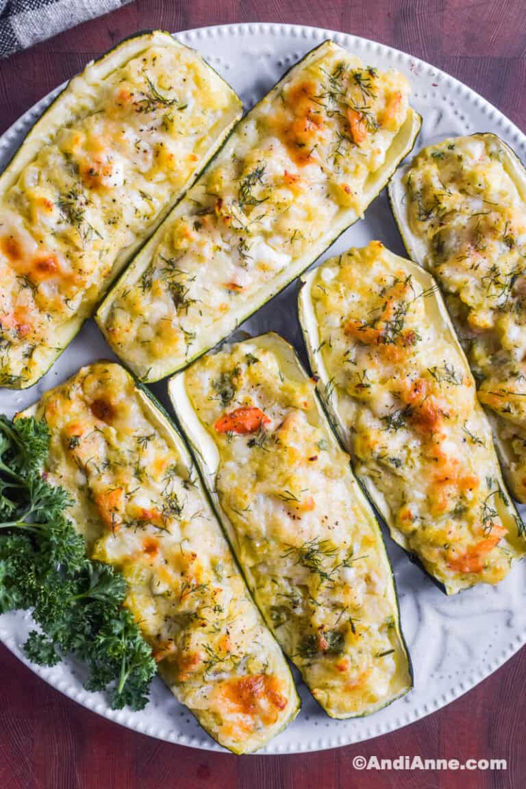 Crab Stuffed Zucchini - Andi Anne