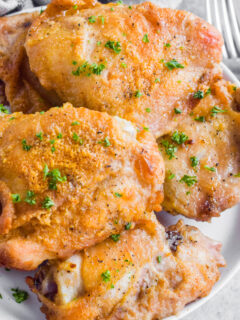Closeup of fried chicken