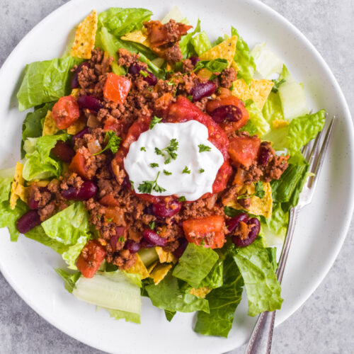 Ground Beef Taco Salad - Andi Anne