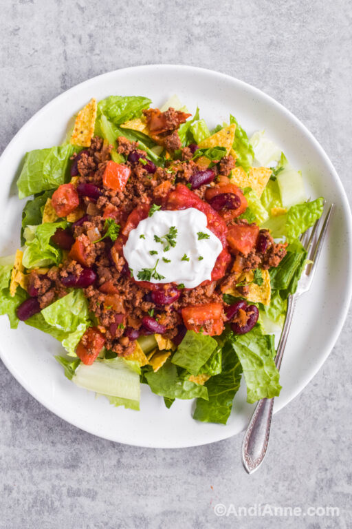 Ground Beef Taco Salad - Andi Anne