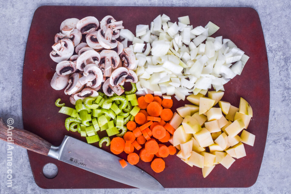 Turkey Stew: Leftover Turkey, Carrots, Mushrooms, Potatoes