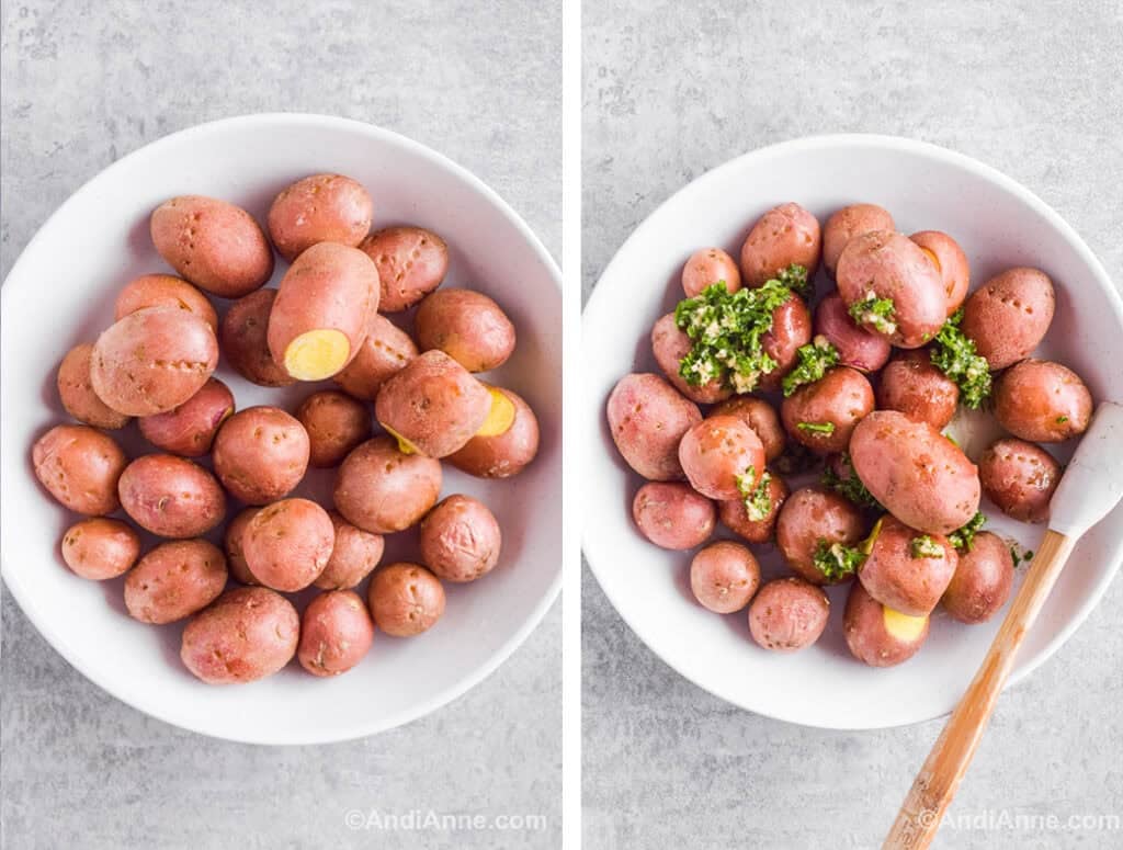 How To Microwave Potatoes - Andi Anne
